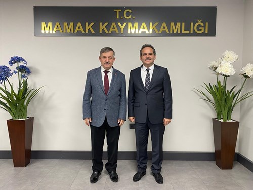 Elmadağ Kaymakamı Cemal Hüsnü Çaykara, Kaymakamımız Mehmet Nebi Kaya'ya Hayırlı Olsun Ziyaretinde Bulundu